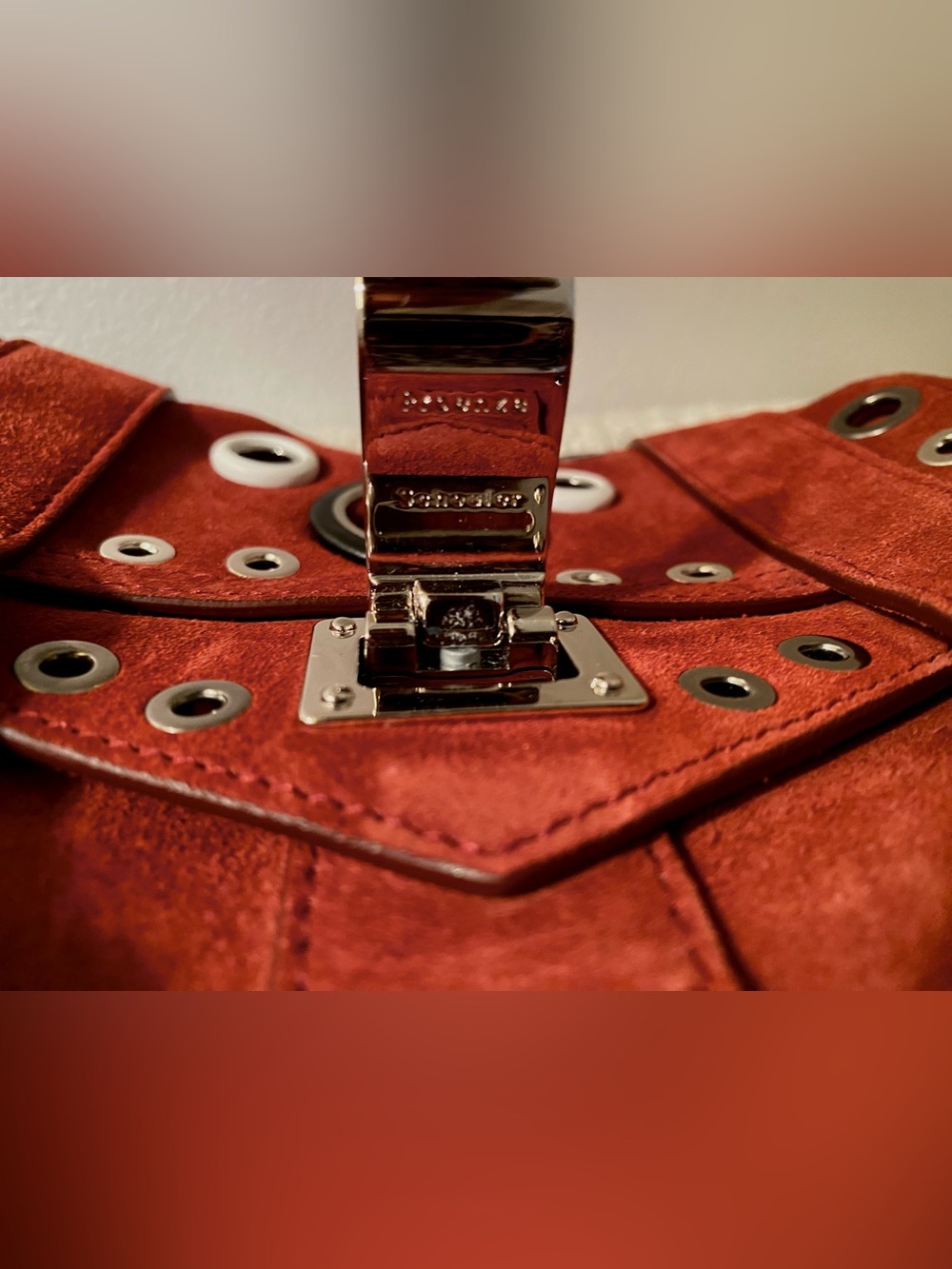 Proenza Schouler Midnight Plum PS1 Mini  Crossbody Suede+Grommet Bag - Picture 7 of 15